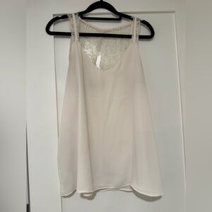 Elegant cream Lace Tank Top